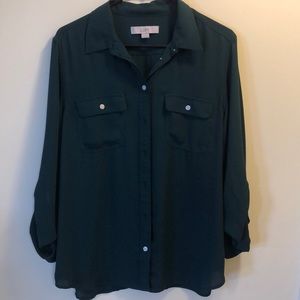 Sheet button down blouse